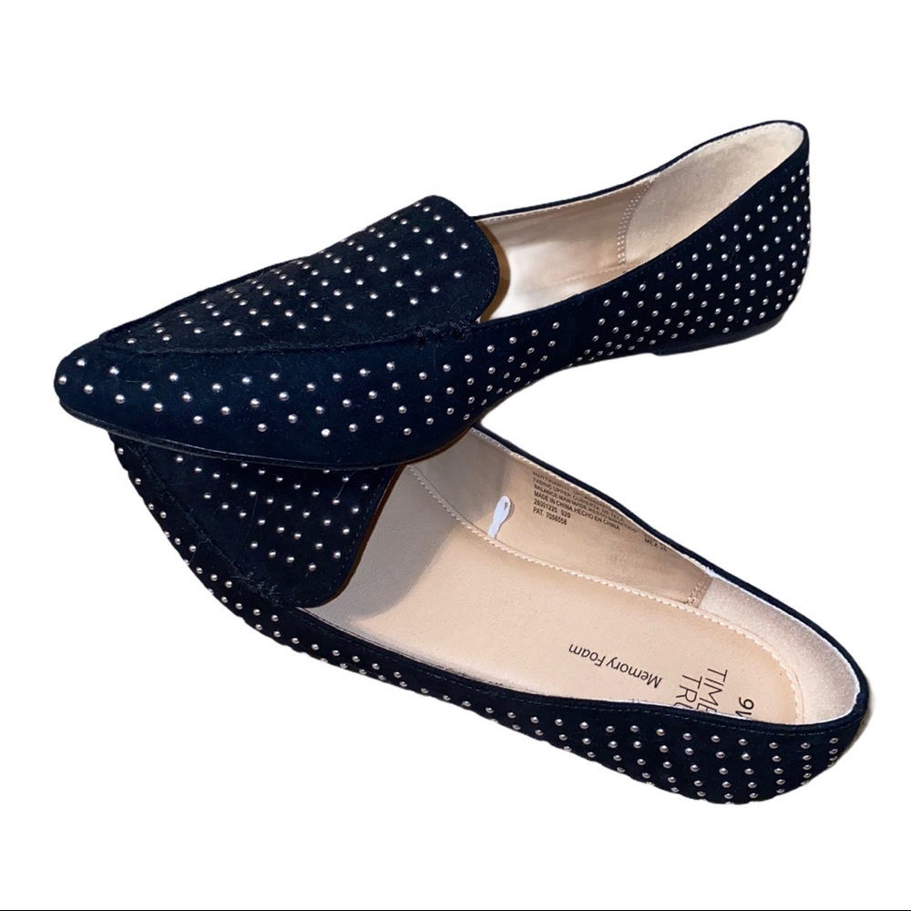 Black Studded Flats